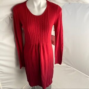 Aventura Cassie red orange cotton-viscose ombre sweater dress